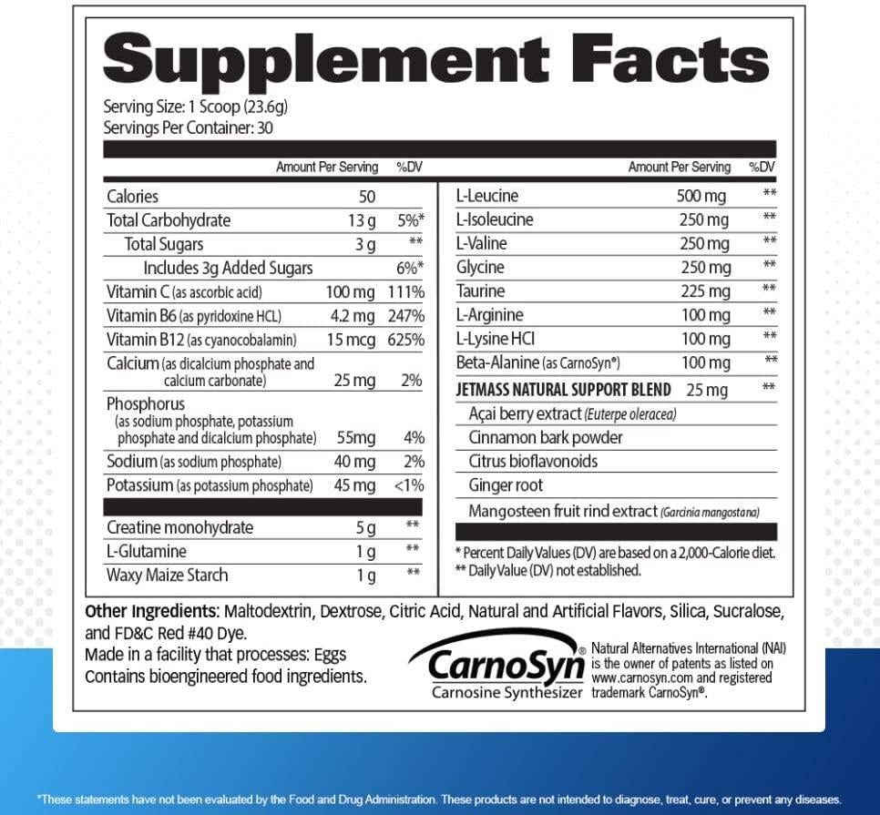 GAT Sport JetMass Fast-Acting Volumizing Creatine System, Tropical Ice, 30 Servings