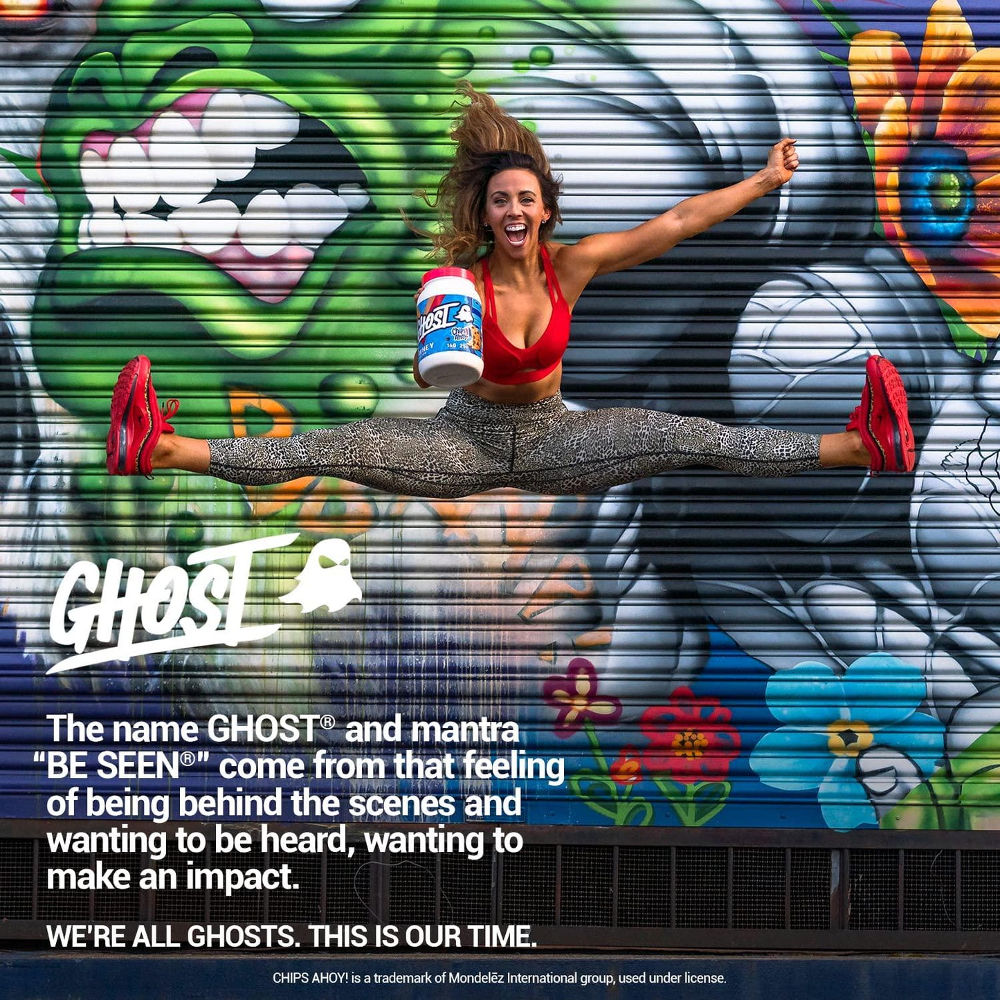 GHOST WHEY Protein Powder, Chips Ahoy! - 2lb, 25g of Protein - Whey Protein Blend - Post Workout Fitness and Nutrition Shakes, Smoothies, Baking and Cooking - Cookie Pieces Inside