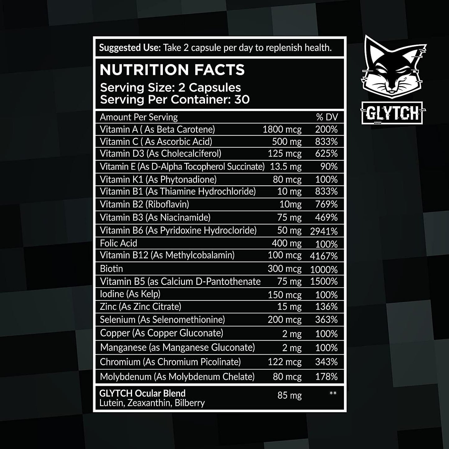 GLYTCH Level Up Multivitamin
