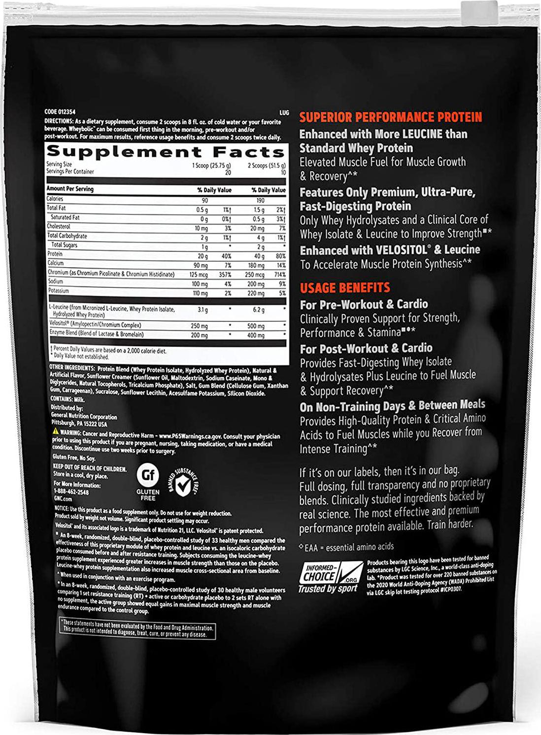 GNC AMP Wheybolic - Classic Vanilla