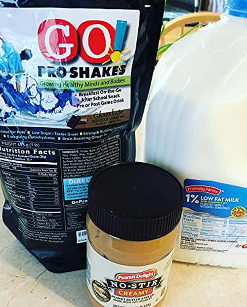 GO! Pro Shakes | Great Tasting Protein Powder Smoothie Drink for Kids Teens Growth Strength | Healthy Snack | Digestive Enzymes | No Added Sugar | Rich Chocolate Flavor | Nutrition Sports by Skinny Jane (Chocolate)