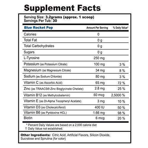 G Fuel Hydration Blue Rocket Pop Tub (30 Servings) Elite Hydration Powder 3.4oz