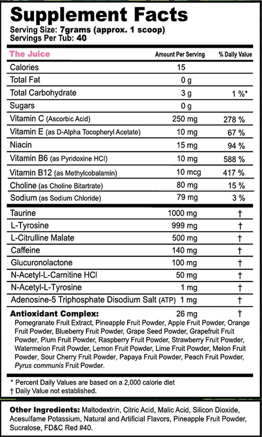 G Fuel The Juice Flavor (40 Servings) Elite Energy and Endurance Powder 9.8 oz Inspired by xQc