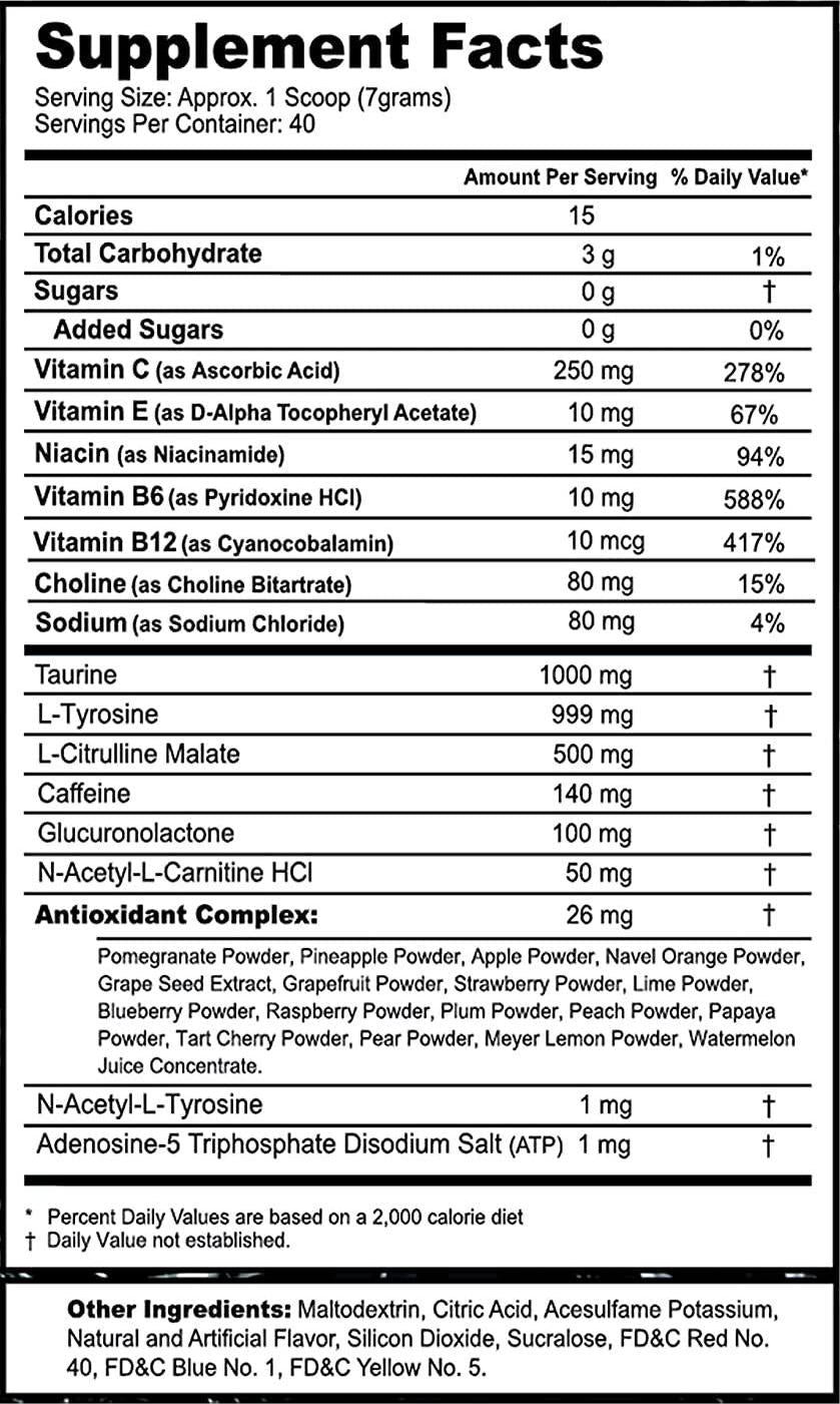 G Fuel Venom Elite Energy Powder, 9.9 oz (40 Servings)