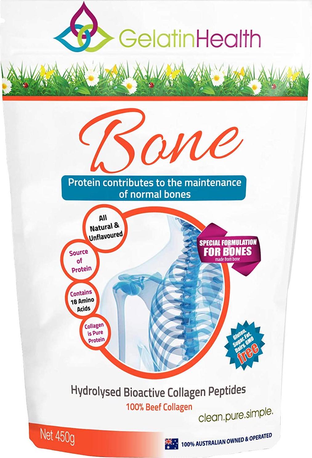 Gelatin Health Bone Strength Hydrolysed Collagen, 450 grams