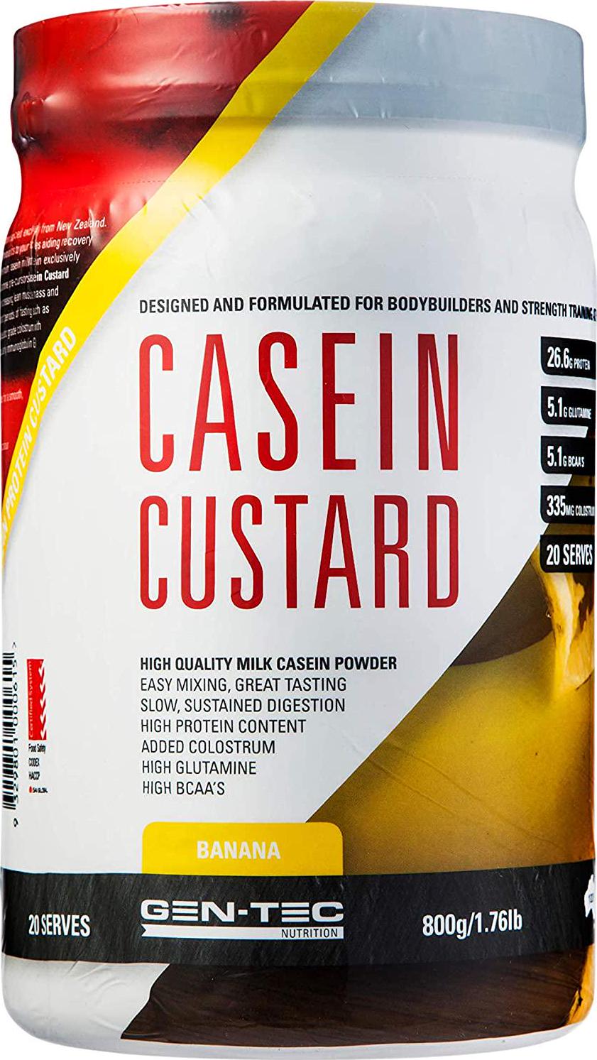 Gen-Tec Nutrition Casein Custard Banana Powder, 800 Grams