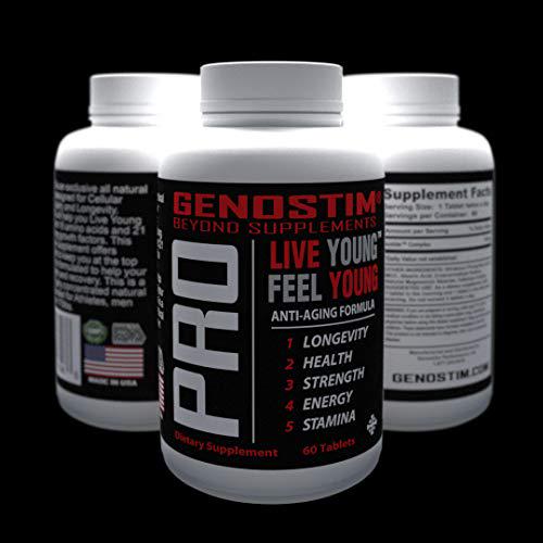 Genostim Pro, Anti-Aging Protein Peptide Supplement -150mg of Isotides Stimulates Hormonal Balance for Accelerated Healing for Athletes and Cellular Rejuvenation for Men and Women - 60 Tablets