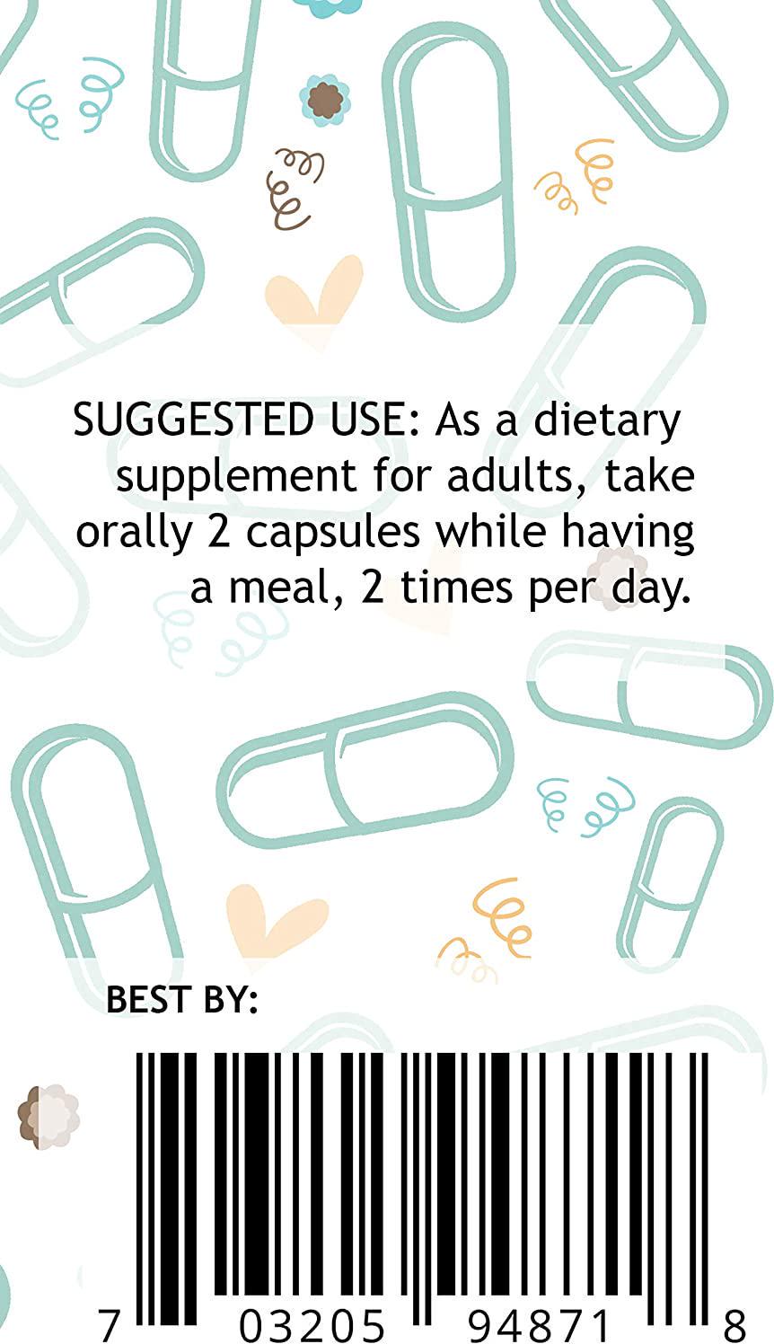 Ginseng 100 Capsules, 1300 mg per Serving, Korean Red Ginseng Root (Panax Ginseng)