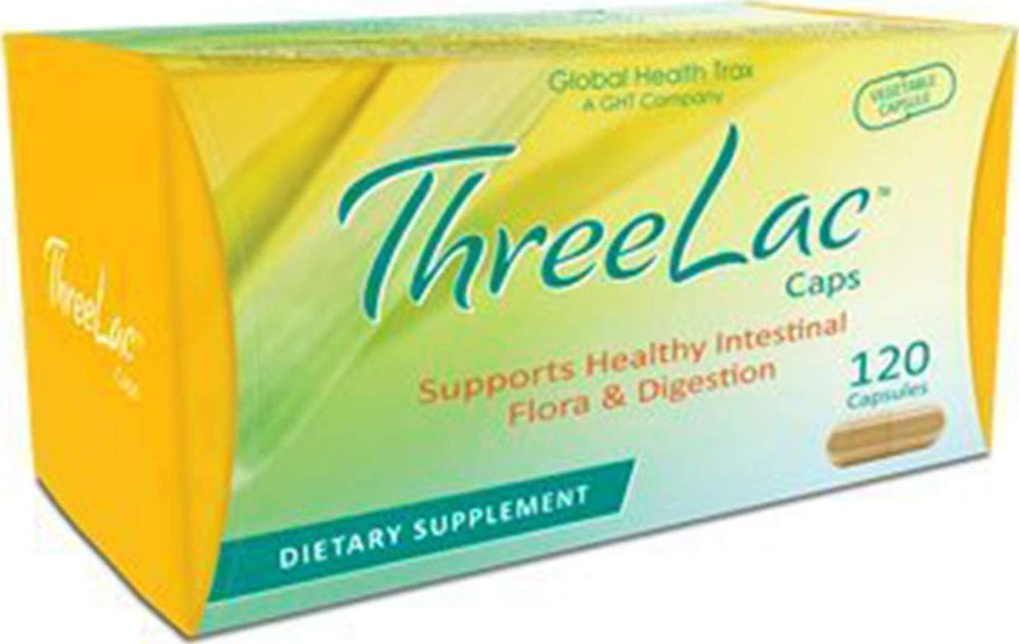 Global Health Trax Threelac Probiotic 120ct Capsules (4 Bottle) Promote a Healthy Immune System