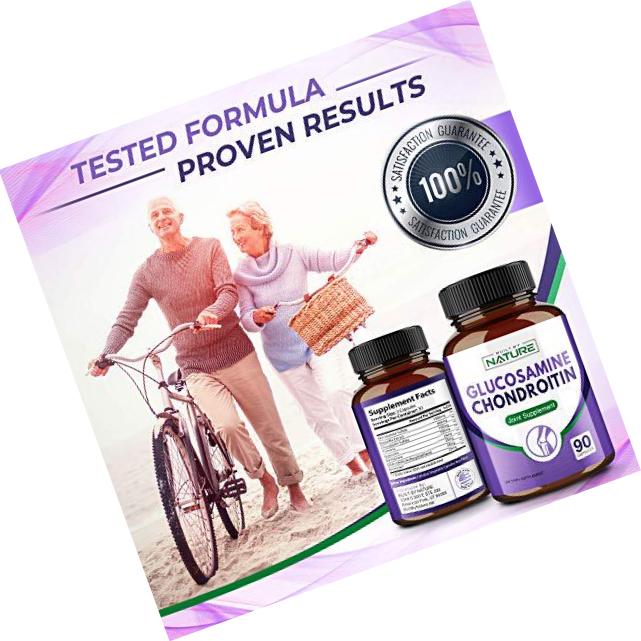Glucosamine Chondroitin Supplement with MSM for Triple Strength Joint Support, 90 Capsules (30 Day Supply)