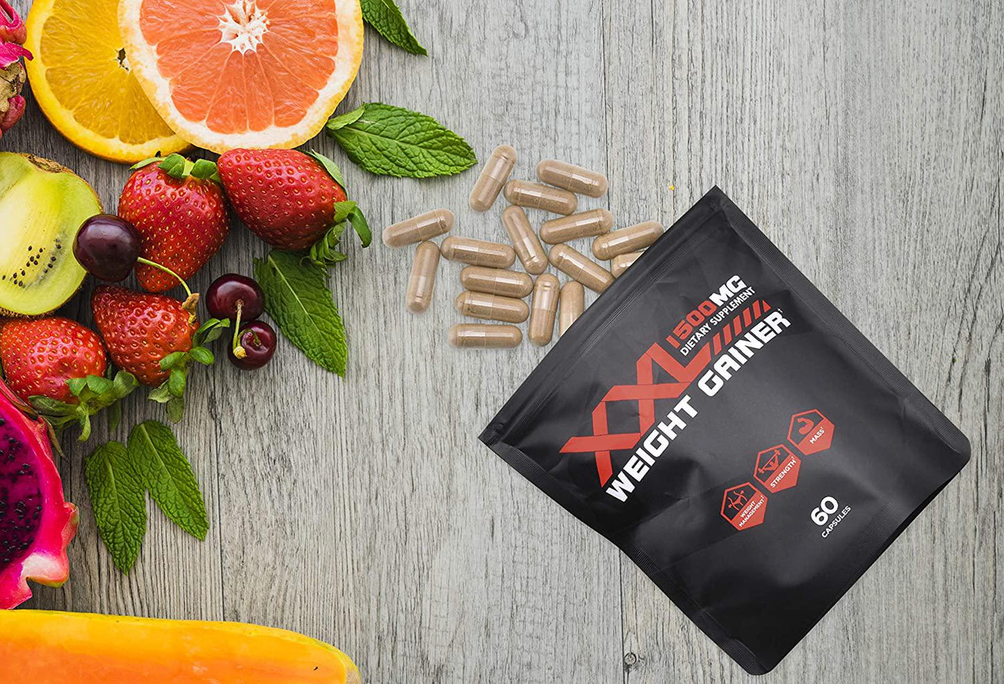 Gluteboost - ThickFix XXL (1500 Mg) - All-Natural, Plant-Based Weight Gainer and Appetite Stimulant - Curve and Muscle Enhancing Protein Powder - Volumizer Supplement for Women - 1 Month