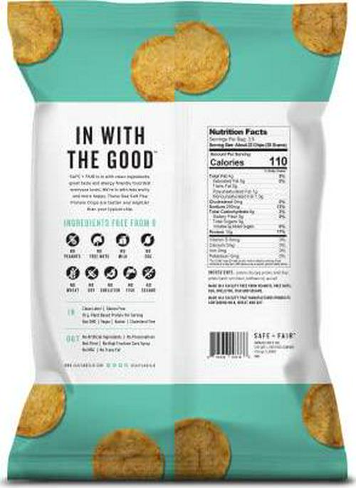 Gluten-Free Pea Protein Sea Salt Pea Protein Chips (3.5oz Bag - 12 Pack Case)