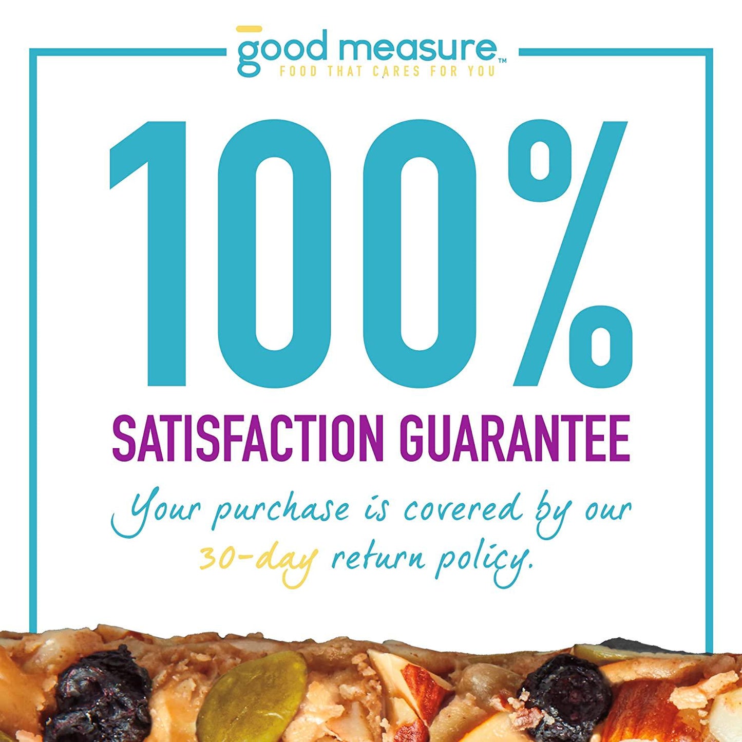Good Measure Bars, Almond Butter and Blueberry - Zero Added Sugar, 5g Net Carbs, 7g Protein - Nutrient-Rich Low Carb Snack, Keto Friendly Food - Little Impact on Blood Sugar - Made in the USA