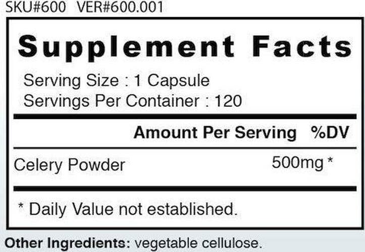 Good State Celery Powder - 120 Capsules
