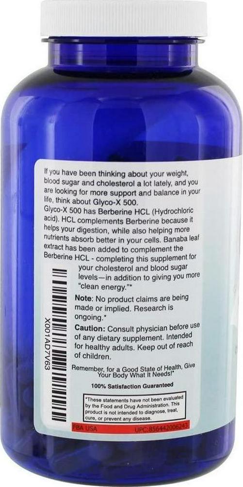Good State - Glyco-X 500 with Berberine HCL (500 mg Each) (240 Veggie Capsules)