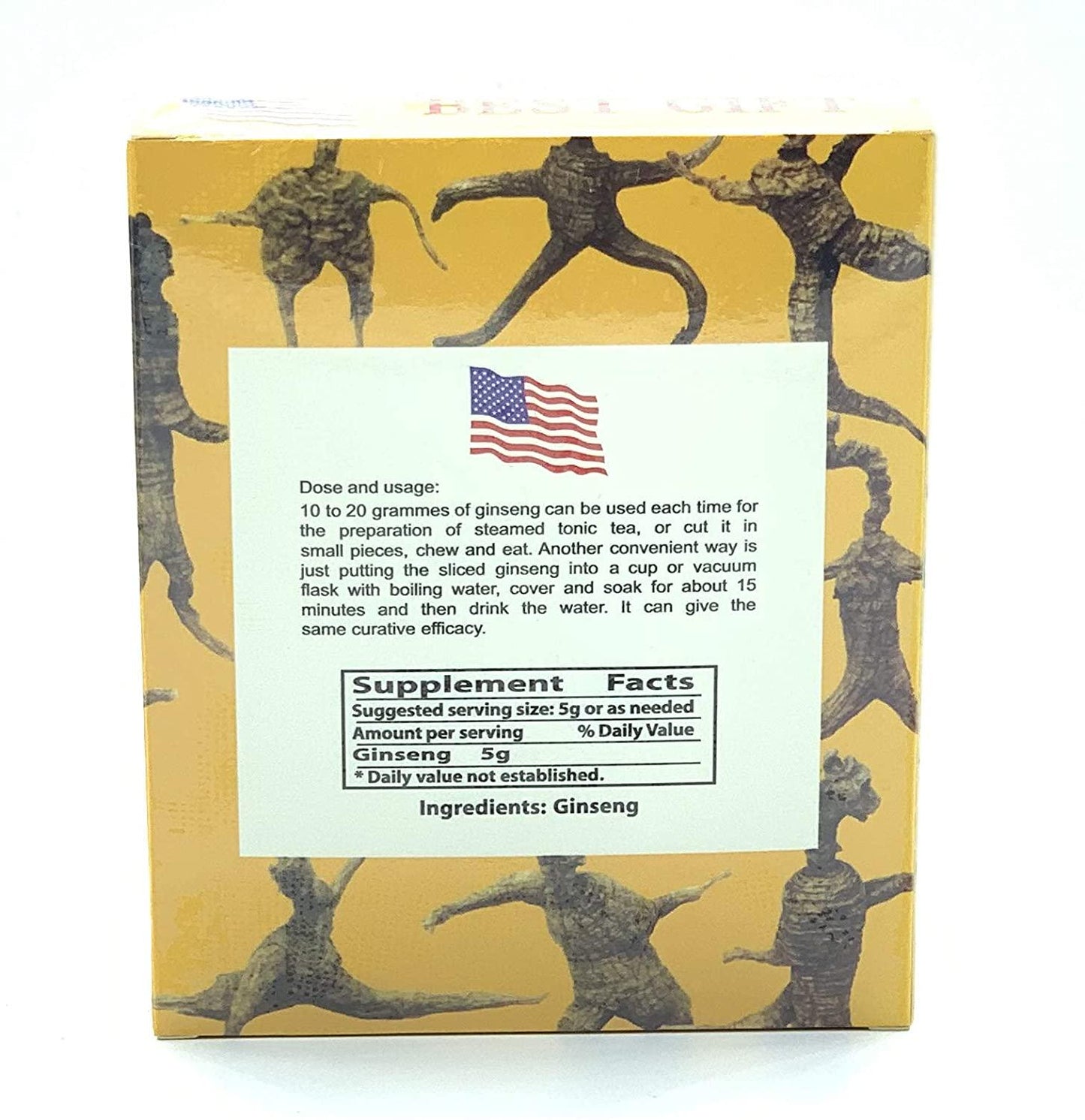 Grade A+ Hand Selected American Ginseng Slice Medium 4oz Box 美国花旗参片
