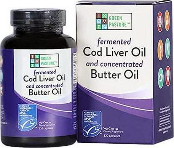 Green Pasture Blue Ice Royal Butter Oil/Fermented Cod Liver Oil Blend (120 Pack of 3)