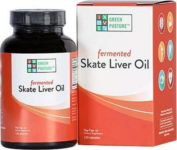 Green Pasture Blue Ice Fermented Skate Liver Oil 120 Count (Pack of 1) Caps (Package may vary)