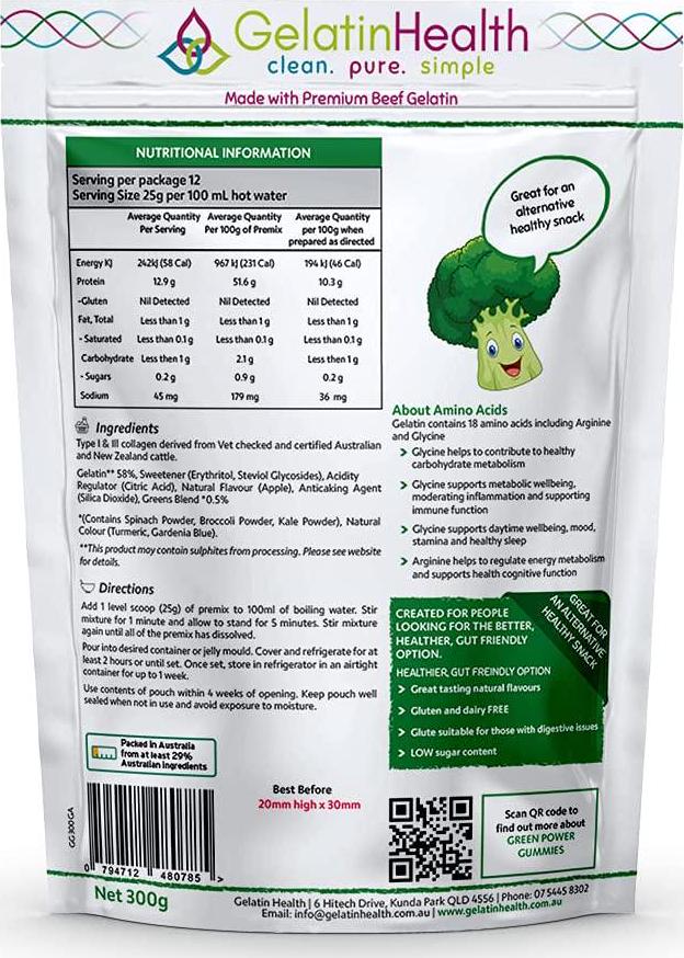 Green Power Gummy Goodness 300 grams