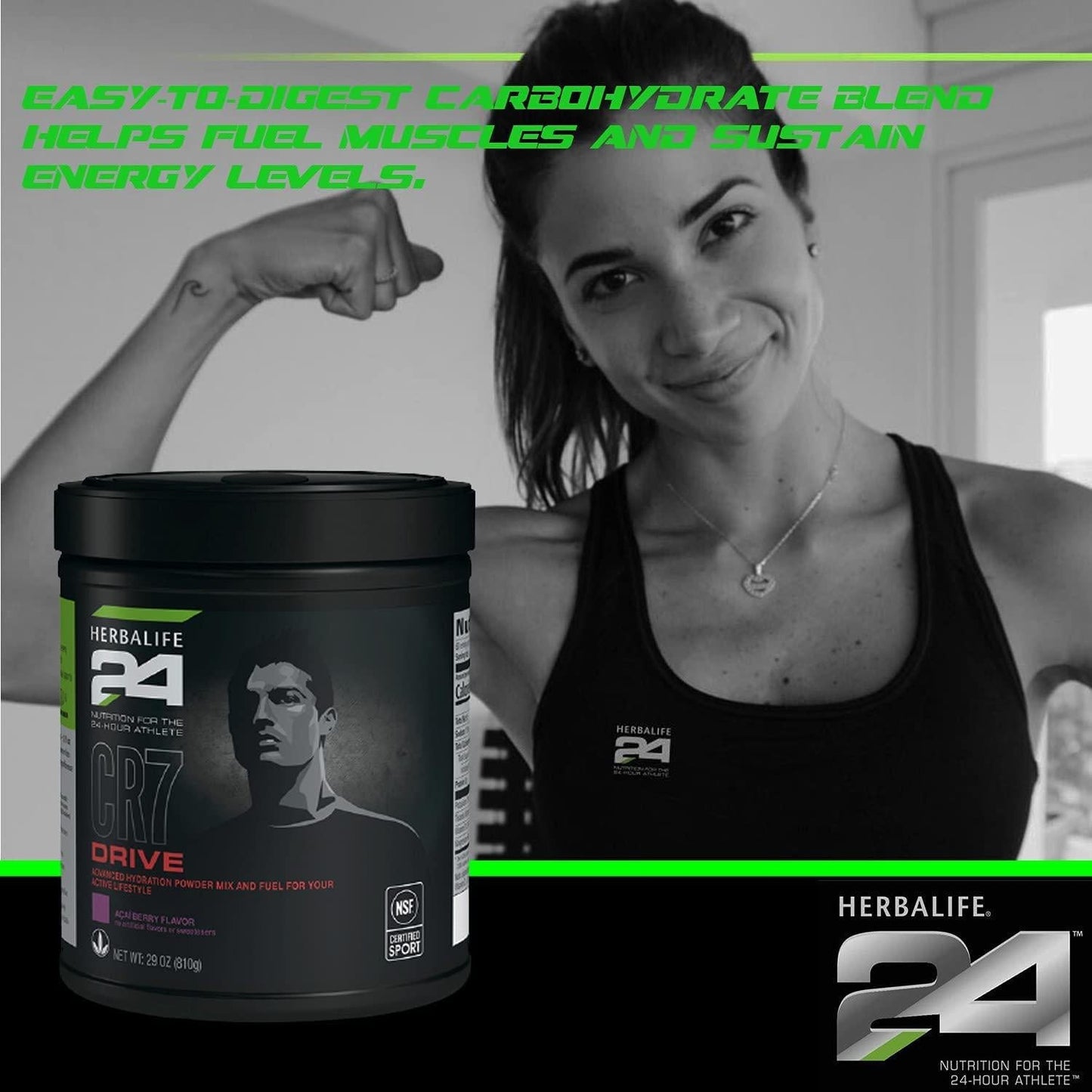 HERBALIFE24 CR7 Drive: Acai Berry (810G) Nutrition for The 24-Hour Athlete,Advanced Hydration Powder Mix and Fuel for Your Active Lifestyle, Natural Flavor, No Artificial Sweetener