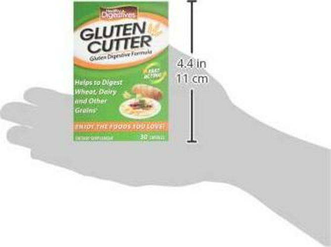 Healthy Digestives Gluten Cutter enzyme formula - Helps Improve your bodies Gluten digestion and assist in breaking down Wheat, Dairy and Other Grains - 30 Servings, Capsules