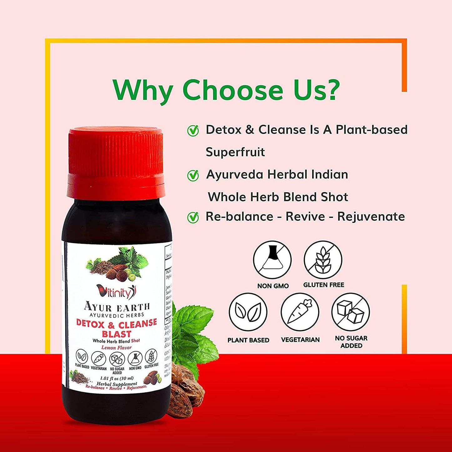 Herbal Cleansing Supreme Shots-Ayurveda Super Detox-4000 Mg Highest Potency-Better Bitters,Lemon Flavor, Digestion Formula -15 Pack