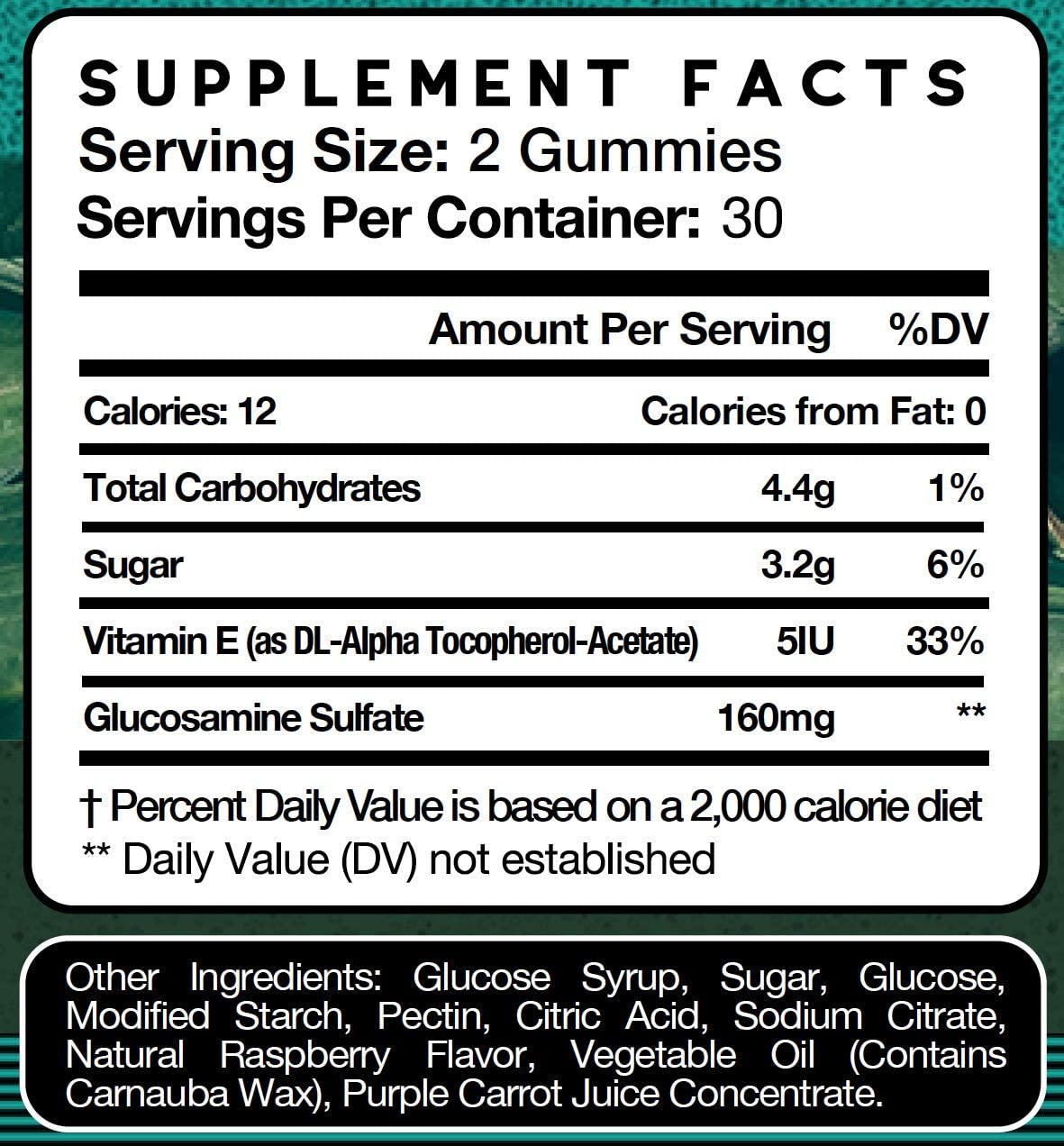 High Level Respawn Gummy - All Natural Anti-Inflammatory with Glucosamine and Vitamin E | Natural Raspberry Flavor | Joint and Swelling Relief Supplement | 60 Gummies