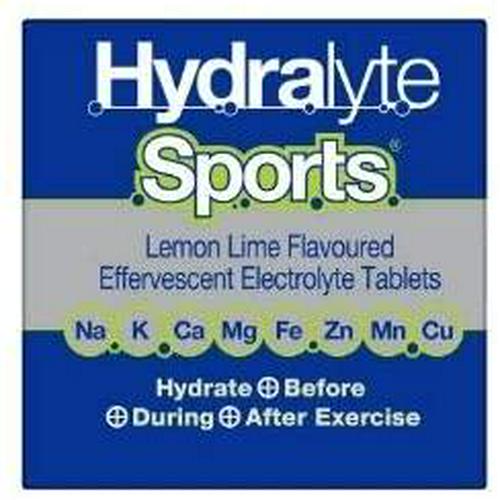 Hydralyte Sports Flavoured Effervescent Electrolyte, Lemon Lime, 20 count