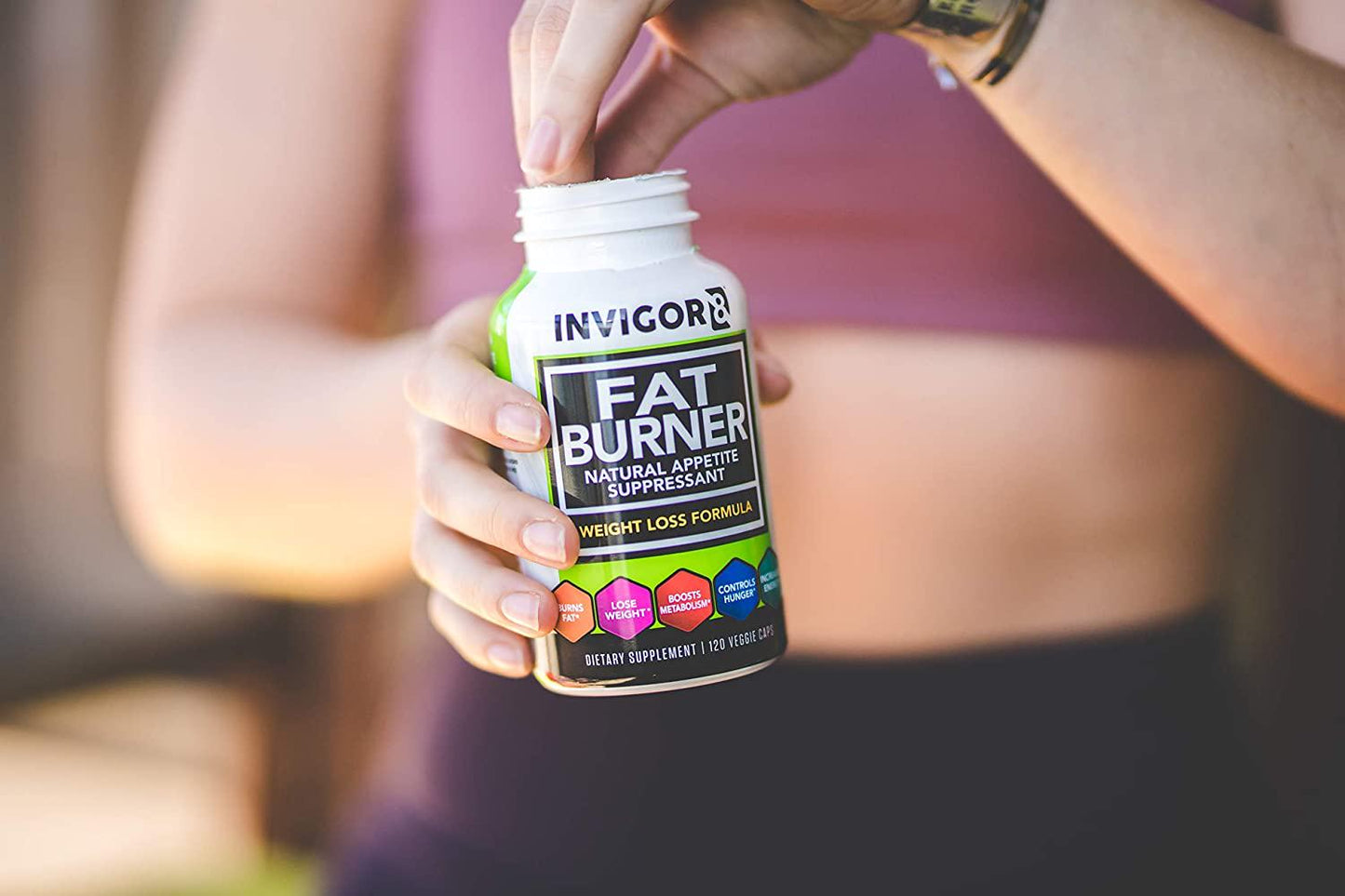 INVIGOR8 Superfood Shake (French Vanilla) and Fat Burner Bundle. Gluten-Free and Non GMO Meal Replacement Shake and Healthy Garcinia Weight Loss Supplement/Appetite Suppressant.