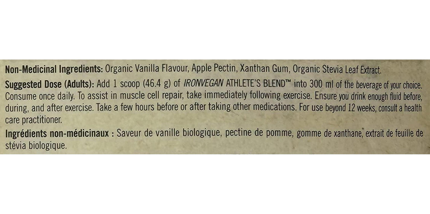 IRONVEGAN Sprouted Protein Athletes Blend Vanilla, 1000 GR