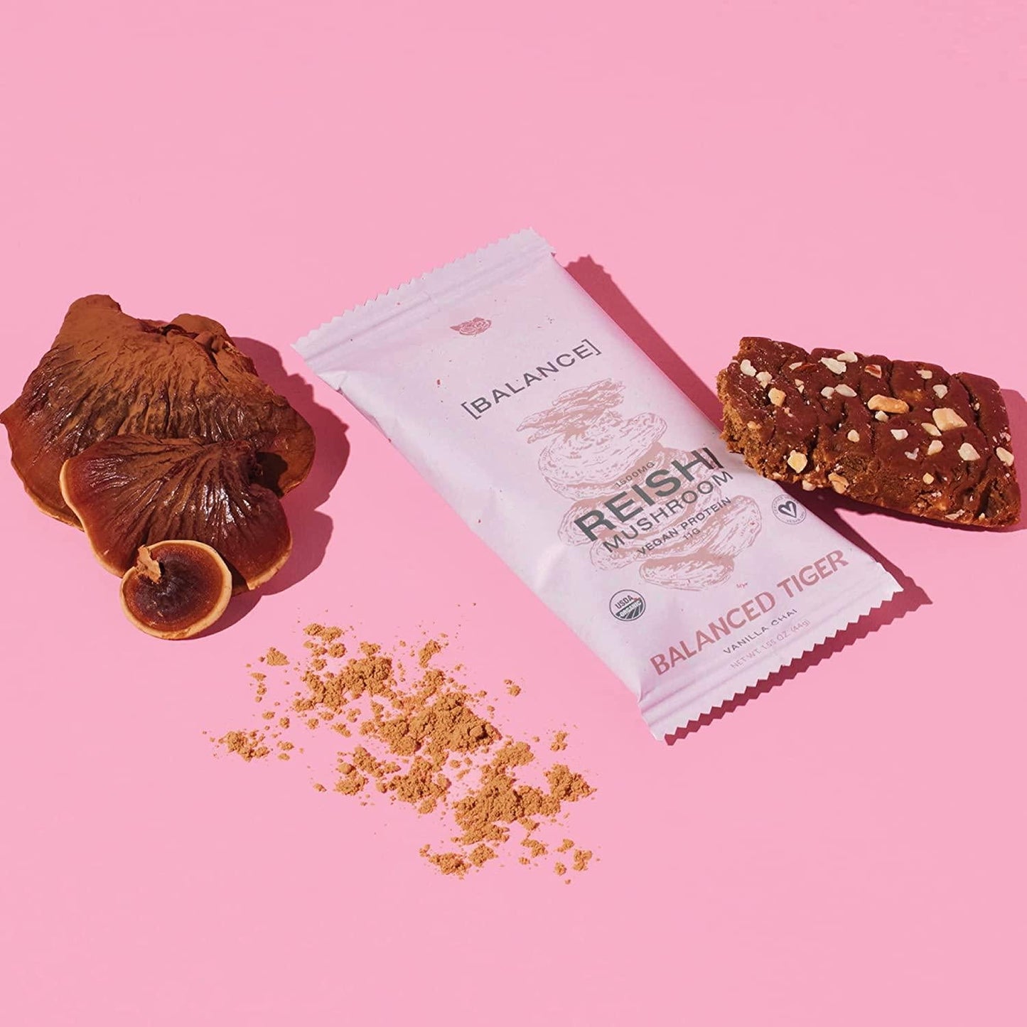 Immunity Bundle - Functional Mushroom Protein Bars | Full Dose (1500mg) of Chaga or Reishi in Each Bar | Organic, Non-GMO, Vegan, Gluten-Free, High Protein, Low Sugar | 2 Boxes of 12