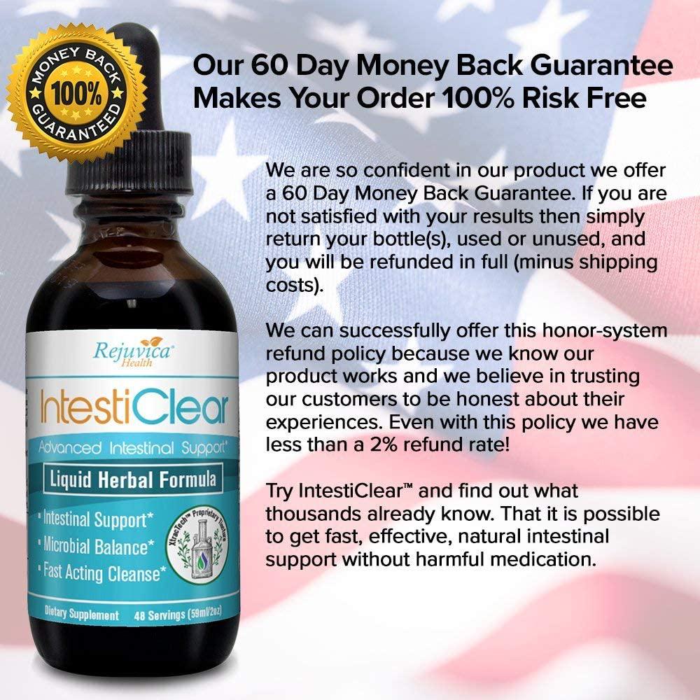 IntestiClear - Advanced Intestinal Cleanse Support for Humans - All-Herbal Liquid Formula for Fast Absorption - Bonus Liver Support - Wormwood, Black Walnut, Ginger and More