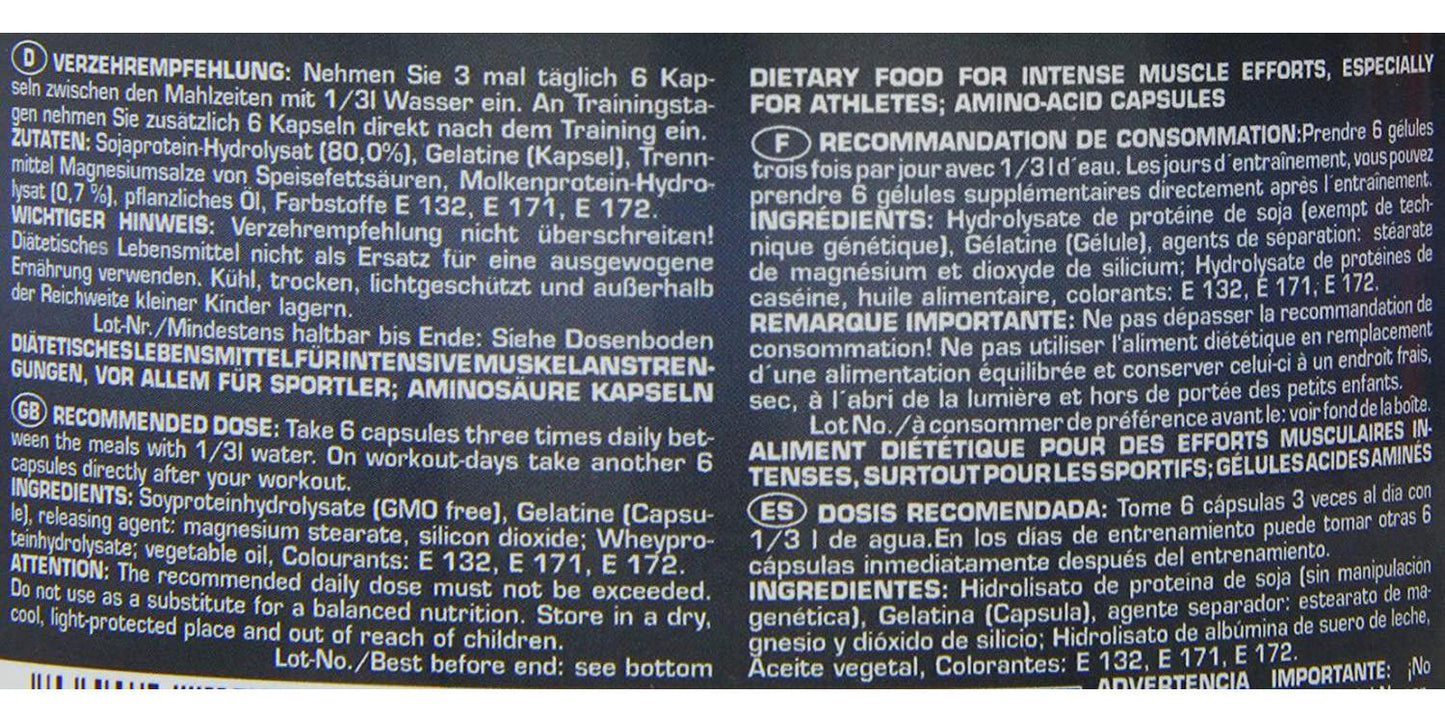 Ironmaxx 620mg Green Amino Capsules - Pack fo 550 Capsules