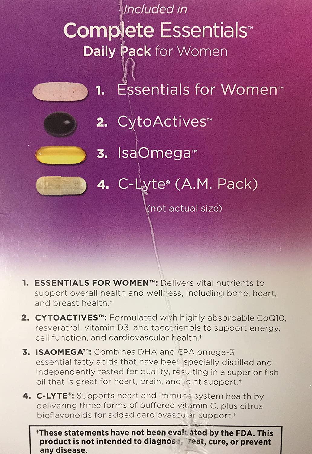 Isagenix Complete Essentials Dietary Supplement Daily Pack for Women (60 Packs, 30 A.M. and 30 P.M.)