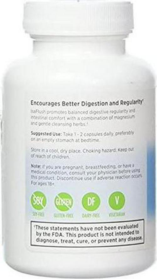 Isagenix Isaflush 60 Capsules- Cleansing Herbs and Minerals to aid in Digestive Regularity