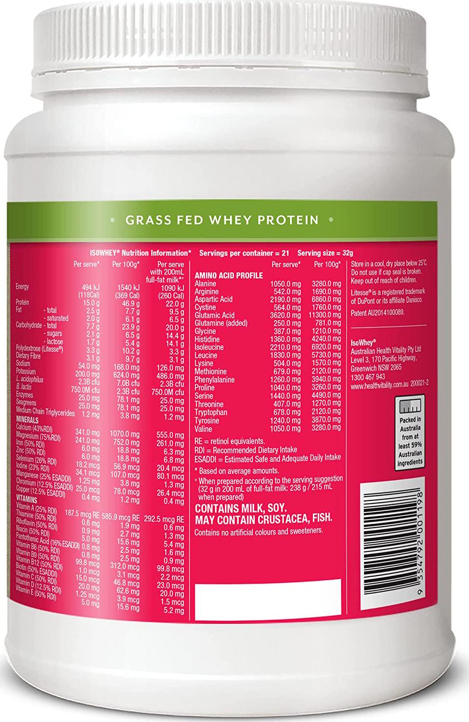 IsoWhey Strawberry Smoothie Powder