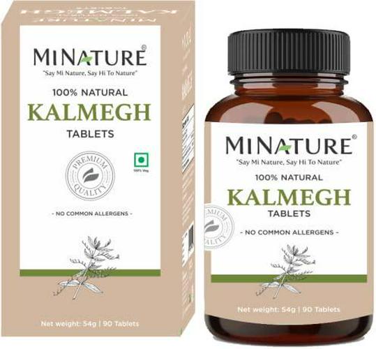 Kalmegh Tablets by mi Nature | 90 Tablets, 1000 mg | 45 Days Supply | Andrographis Supplements| Vegan |Digestion Support| Detoxify Liver | King of Bitters| antioxidant