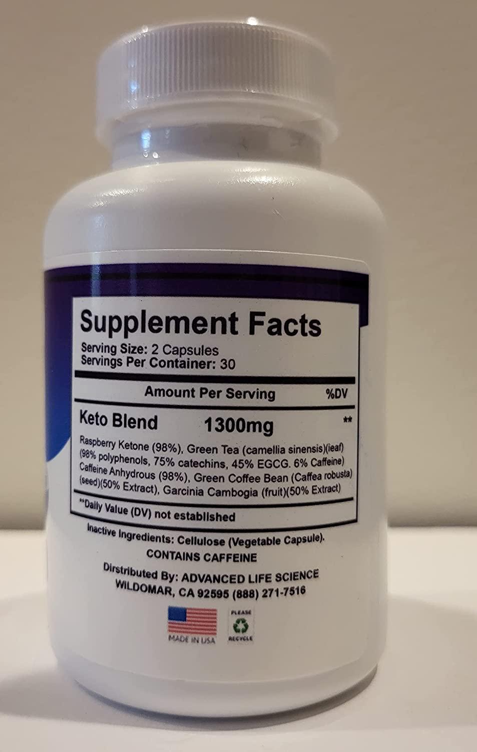 Keto Fit Pro, Advanced Ketogenic Pill Shark Formula 1300mg, KetoFit Pro, Made in The USA, (2 Bottle Pack), 60 Day Supply Tank