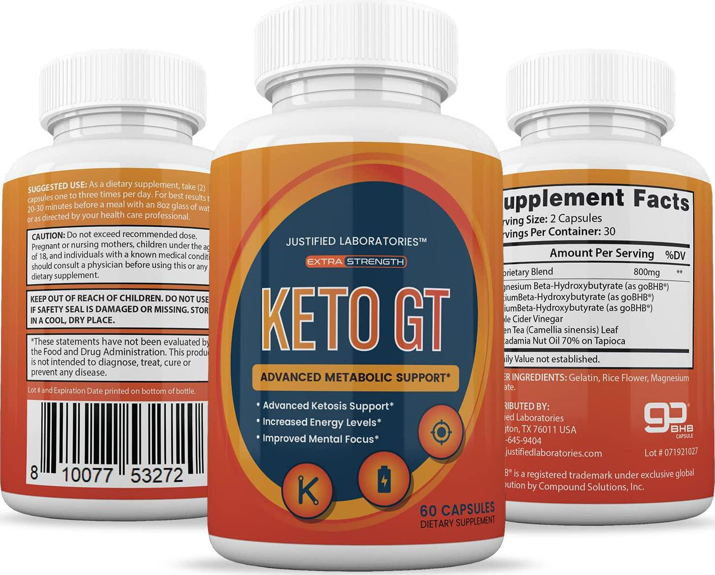 Keto GT Max 1200MG Includes Apple Cider Vinegar goBHB Exogenous Ketones Keto Pills Supplement Premium Ketosis Support for Men Women 60 Capsule
