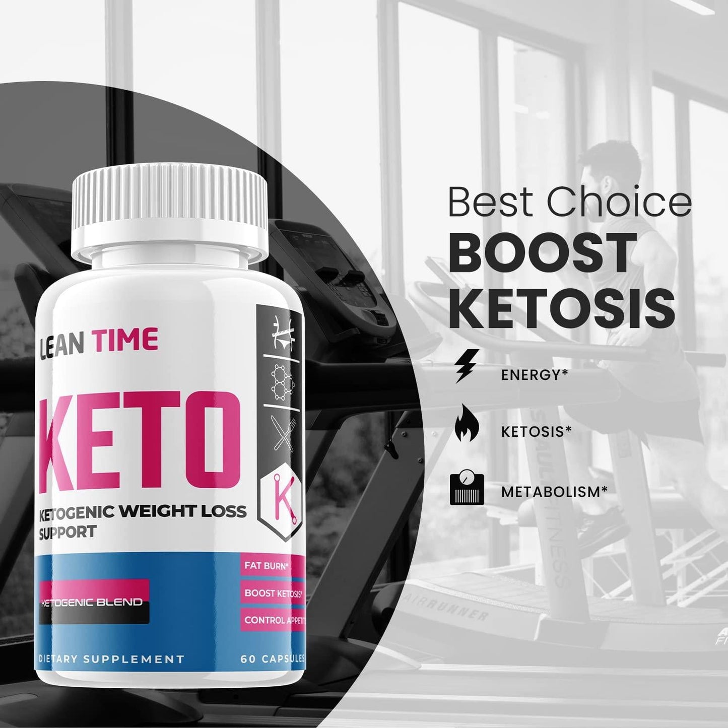 Lean Time Keto Advanced Formula BHB Supplement Pills (2 Pack)