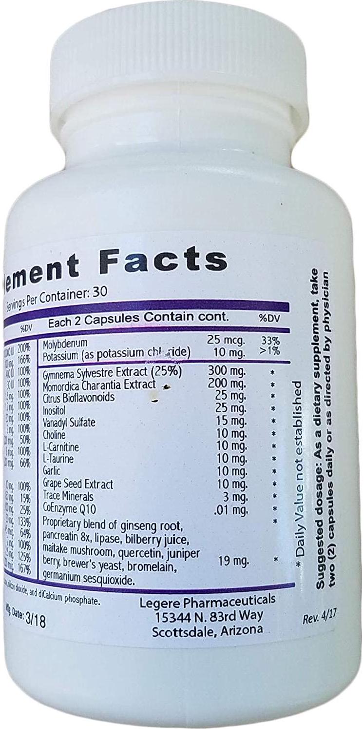 Legere Pharmaceuticals DNS (60 Capsules) Vitamins, Minerals, Amino Acids and Nutrients. Doctors Nutritional Support (D.N.S.)