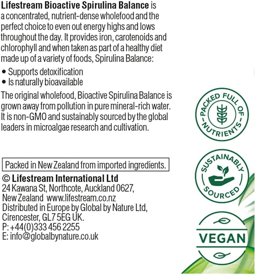 Lifestream Spirulina Tablets 500mg Pack of 100