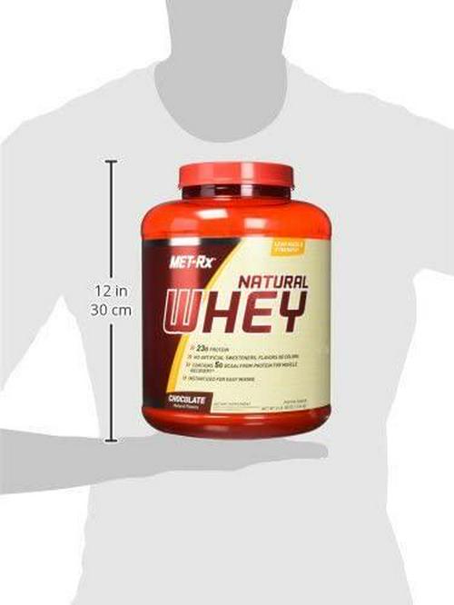 MET-Rx Natural Whey Protein Powder, Chocolate Protein Powder, 5 Lb