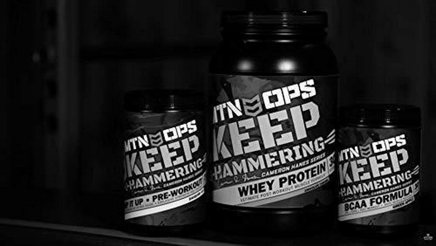 MTN OPS Cameron Hanes Keep Hammering BCAA 2:1:1 Muscle Building and Recovery Supplement - 30 Servings, Tropical Punch