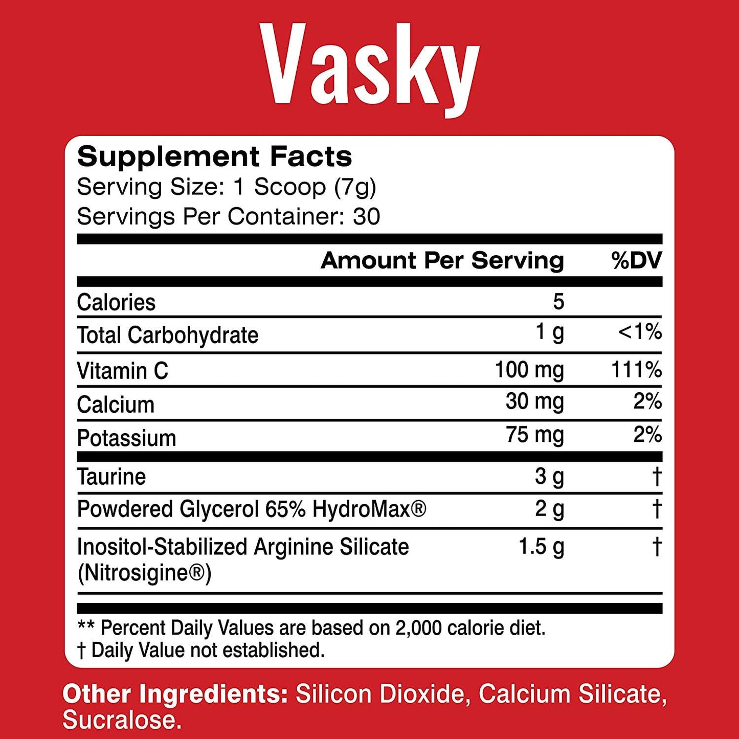MTS Nutrition Vasky Non-Stimulant Pump Inducer - Muscle Saturating Preworkout - 30 Servings Unflavored