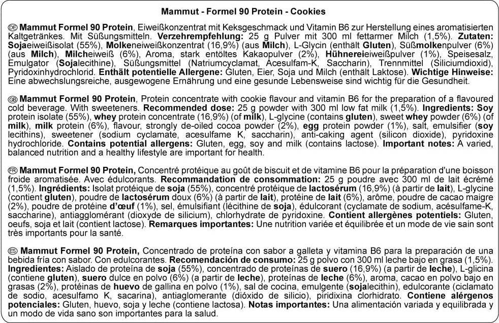 Mammut Formel 90 Protein Cookies, 1 kg