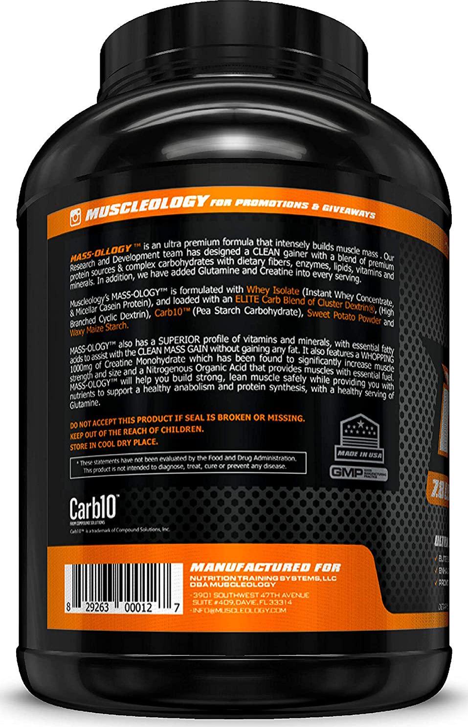 Mass-Ology Ultra Clean Weight Gainer Chocolate 7.8 lbs