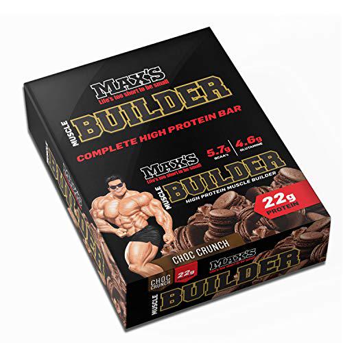 Max's Muscle Meal High Protein Muscle Building Cookies, Double Chocolate, Box of 12 x 90g