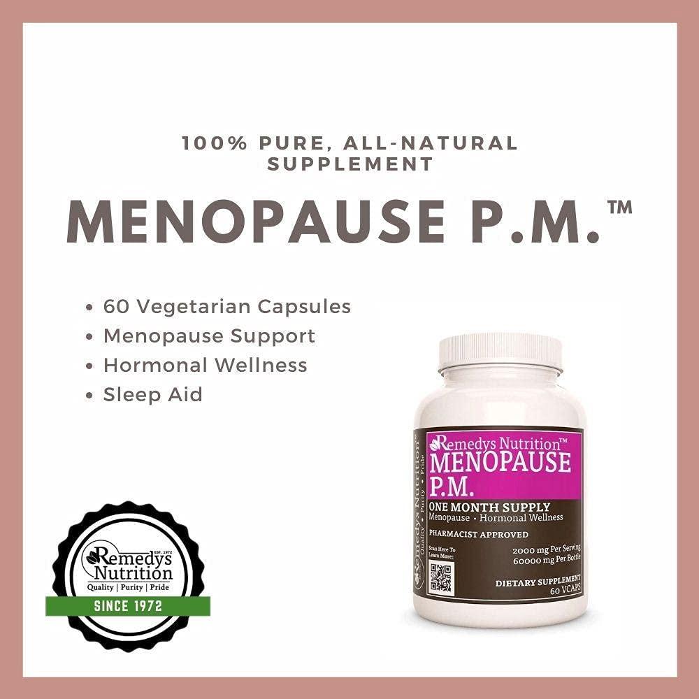 Meno-Pause PM Remedy's Nutrition MEGA Strength 1,000 mg per Capsule/60,000 mg per Bottle Vegan