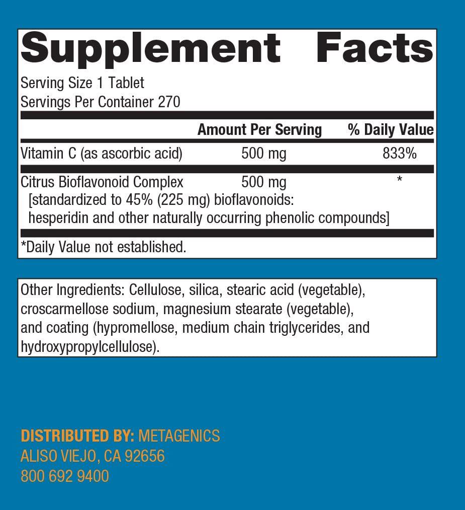 Metagenics - 500-C Methoxyflavone, 270 Count